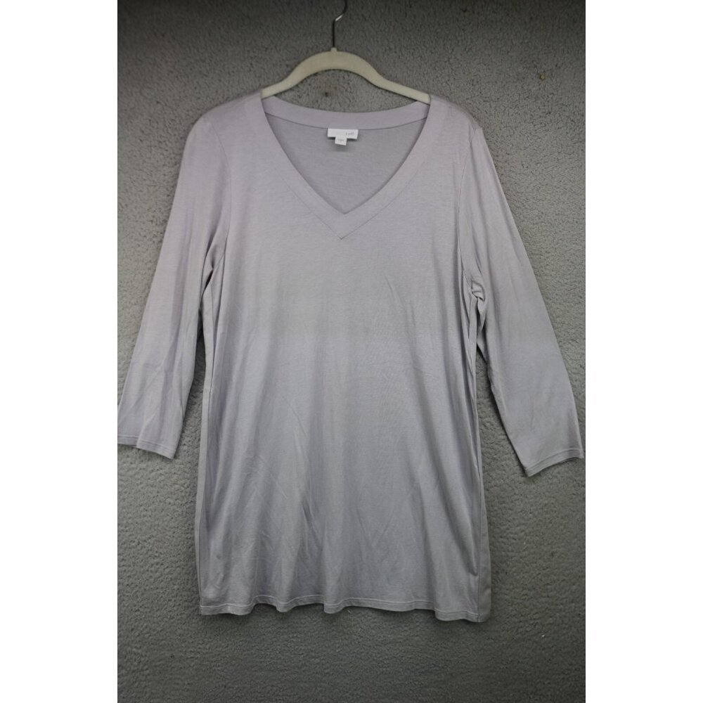 J.Jill Long Sleeve V Neck Button Side Dress-Size Small-Very Soft-Cozy Chic-Comfy